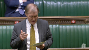 Sir David speaks in the Christmas Adjournment Debate 